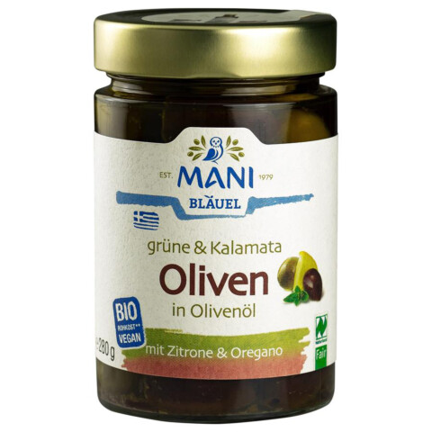 Gemischte Oliven in Olivenöl 280g