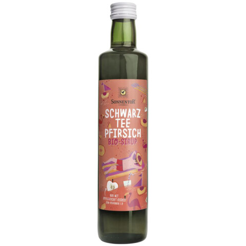 Schwarztee-Pfirsich Sirup 0,5l 6Flaschen/Karton